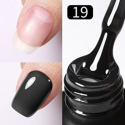 BORN PRETTY Milky Pink Rubber Base Gel Nail Polish Glitter 15ml Semi-Permanent Varnish Soak Off Self Leveling UV LED Gel Good Vibrations