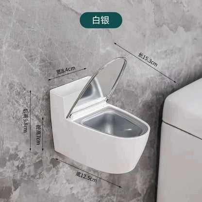 Creative Toilet Ashtray Home Bathroom Storage Cigarette Case with Lid Wall-mounted Plastic Ashtray Suitable for Home Office Use Good Vibrations Adult Super Store