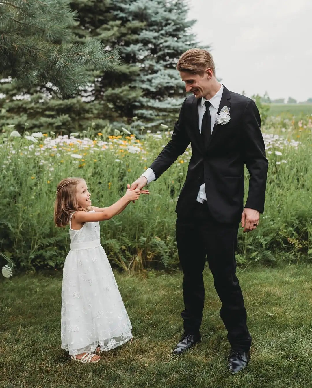 Flower Girl Dress Lace Chiffon Long Dresses Flower Girl Wedding Dress Summer Boho Birthday Party Wedding Dress For 2-14 Years