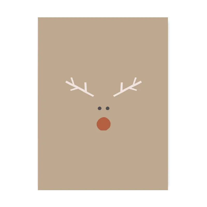 Christmas Tree Santa Claus Snowman Reindeer Posters Prints Canvas Printing Wall Art Pictures for Holiday Living Room Home Decor Good Vibrations