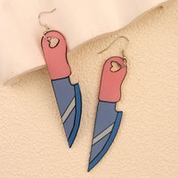 Halloween Dangle Earring With Cartoon Ghost Skeleton Coffin Clown Design Adorable Halloween Women Gift Good Vibrations