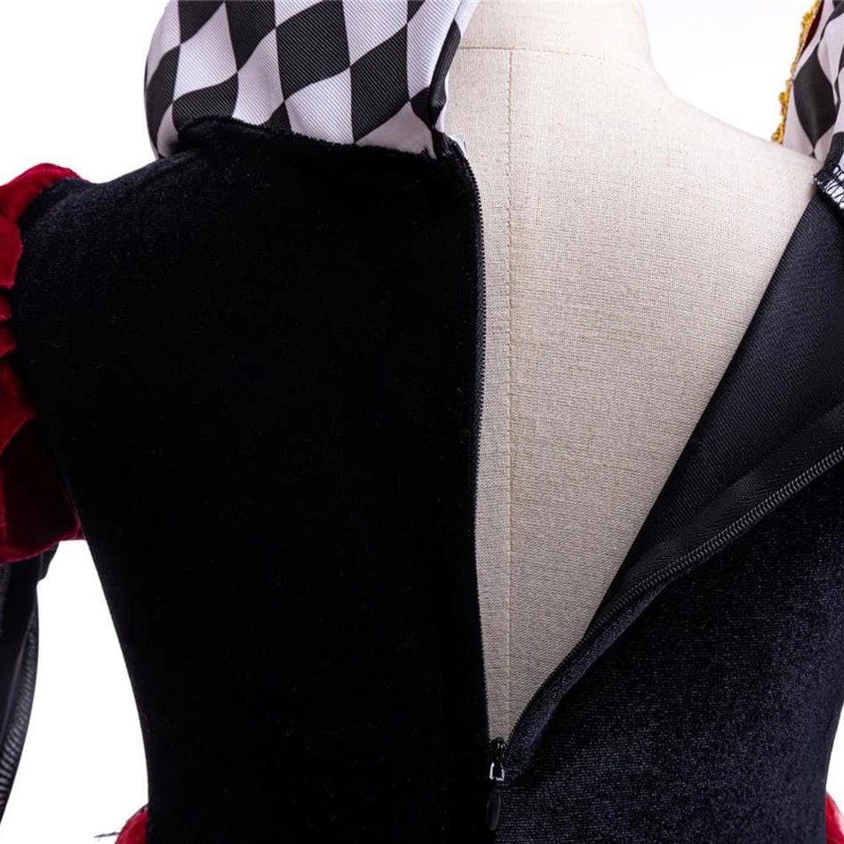 Halloween Queen of Hearts Costume For Girl Alice In Wonderland Cosplay Dress Girls Witch Dress Masquerade Orgy Party Clothes Good Vibrations