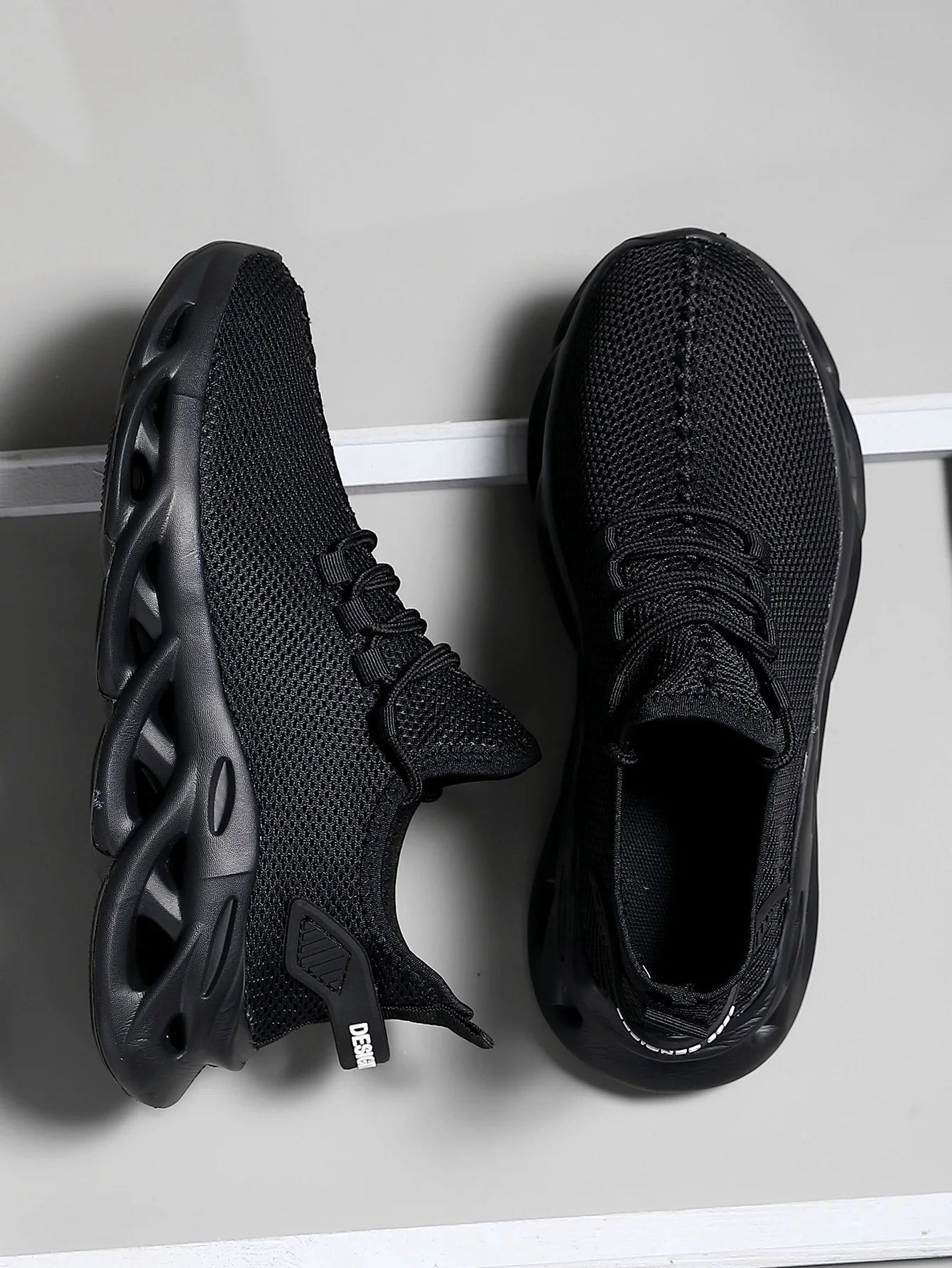 Men Sports Running Black Jogging Shoes Casual Sneakers Brown Outdoor Breathable Mesh Women Light Shock-absorption Black Tennis Good Vibrations