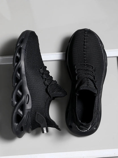 Men Sports Running Black Jogging Shoes Casual Sneakers Brown Outdoor Breathable Mesh Women Light Shock-absorption Black Tennis Good Vibrations