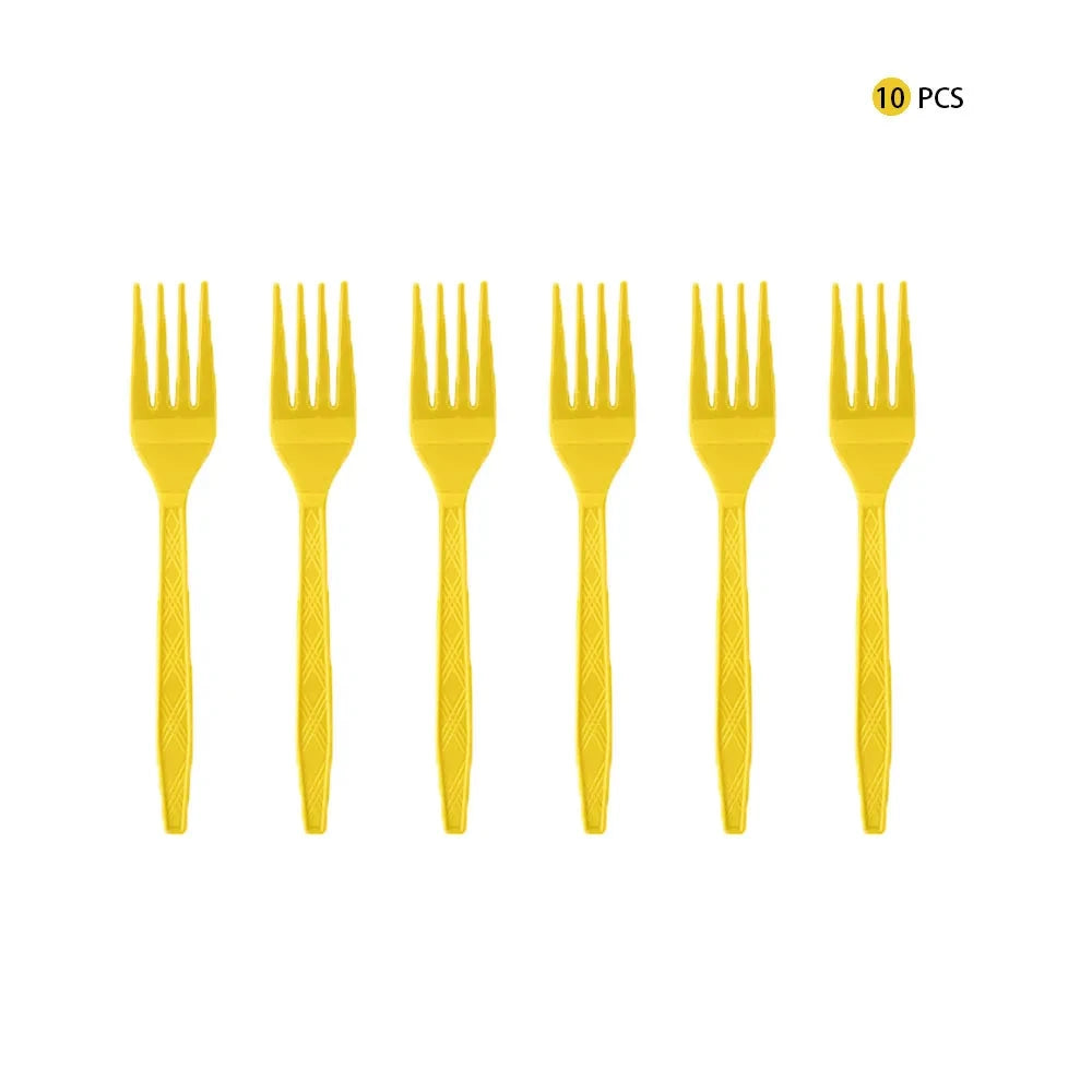 Solid Yellow boda party tableware set cumpleaños decoracion bachelorette Birthday Tableware Paper Napkins Cups Plates Tablecloth Good Vibrations