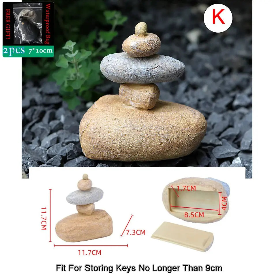 Sight Secret Rock Stone Shape Key Safe Box Hidden Storage Compartment For Home Garden RV Spare Keys Safes Free Gift Zipper Bag GOOD Vibrations Adult Super Store
