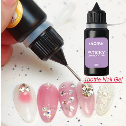 1Set*3g Fast Drying Bond Nail Glue for False Nail Tips Strong Adhesive Glue Professional Acrylic Art Nail Rhinestone Glue Gel &* Good Vibrations