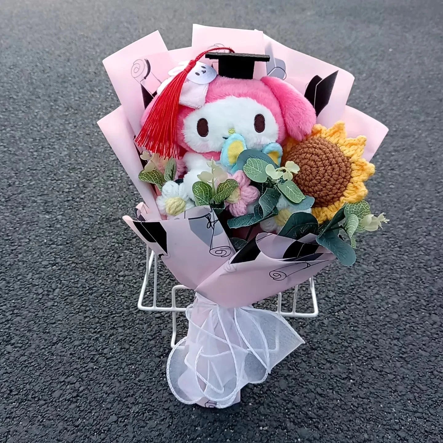 Sanrio Graduation Gift Kuromi Hello Kitty Bouquet Cartoon My Melody Cinnamoroll Valentine's Day Weddalentine's Day Birthday Good Vibrations