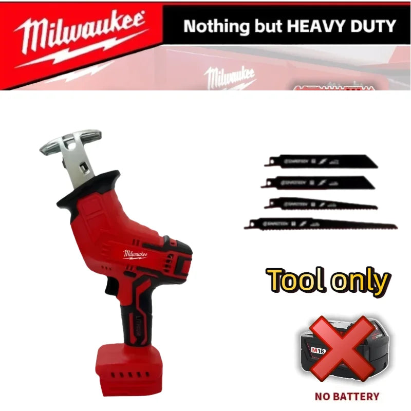 Milwaukee 18V Cordles Metal Pipe Cutting Saw  Electric Reciprocating Saw Wood  Electric Cutting Saw Tool with M18  Battery Good Vibrations