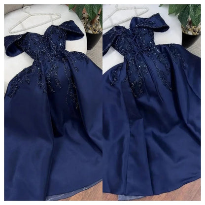 Customized Exquisite Satin Evening Dress Delicate Boat Neck Off the Shoulder Sleeveless Party Dress High Quality Celebrity Gowns Good Vibrations