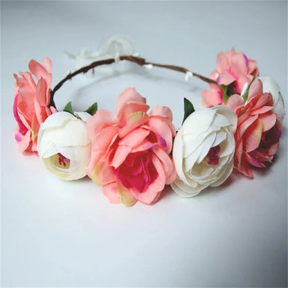 Bride bridesmaid Wreath Crown Festival Headband Good Vibrations