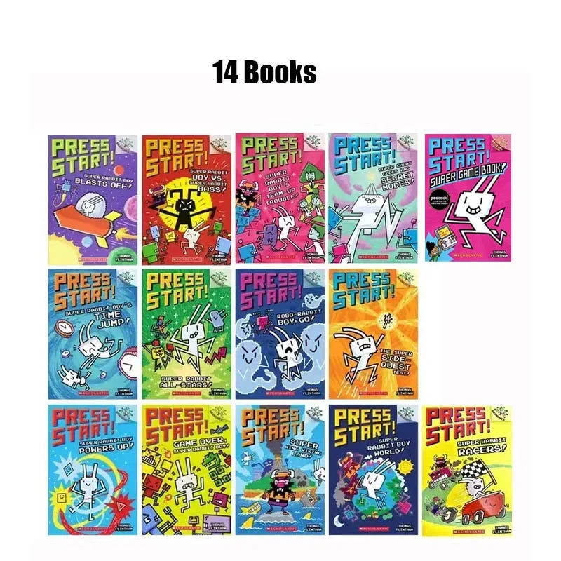 New New 14 Books/set Branches Children Cartoon for Kid Books English Press Start!Super Rabbit Boy Reading Edition Scholastic Good Vibrations