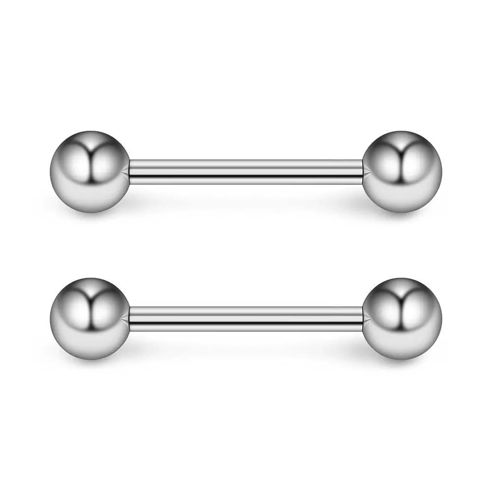 2 Pieces 14G 16mm Night Glow Flexible Acrylic Straight Tongue Ring pacifier Ring Fixed Perforated For Woman and Man Good Vibrations