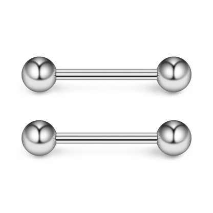 2 Pieces 14G 16mm Night Glow Flexible Acrylic Straight Tongue Ring pacifier Ring Fixed Perforated For Woman and Man Good Vibrations