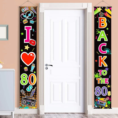 1970s Theme Party Retro Disco Porch Sign 70's Party Rock Boogie Wall Banner Birthday Decoration Good Vibrations