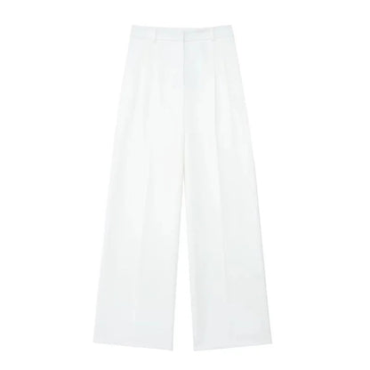 MUJER Pants Sets For Women 2 Pieces Off Shoulder Sleeveless Vest Woman Outfit Fashion Wide Leg Pants Elegant Casual Women's Set Good Vibrations