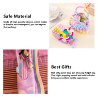 Pop Purse Silicone Sensory Push Pop Bubble Bag Crossbody Bag Antistress Toys Reliver Autism Handbag Coin Pouch for Kids Good Vibrations