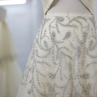 Sharon Said Saudi Arabic Beige Halter Evening Dresses for Wedding Dubai Crystal Long Formal Gowns Party Dress SS444 Customized Good Vibrations
