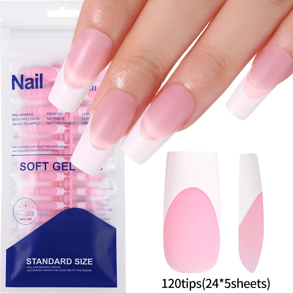 100Pcs Light Pink Press on Nails Short Medium Square Wearable Fake Nails Tips 10 sizes Full Cover False Nails Finger Decoration Good Vibrations