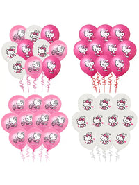 Cartoon Hello Kitty Theme Birthday Party Decor Supplies Kawaii KT Cat Latex Balloons Animal Balloon Baby Shower Kids Toys Gifts Good Vibrations
