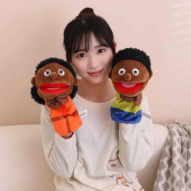 28-33cm Kids Plush Finger & Hand Puppet Popular Activity Boy Girl Role Play Bedtime Story Props Family Role Playing Toys Doll Good Vibrations