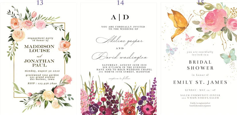 25 Pieces 250gsm Strong Pink Pearly Paper Wedding Invitations Personalized Print Bride Groom Engagement Invite Card IC155 Good Vibrations
