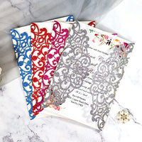 10Pcs Wedding Invitations Cards Tags Vintage Wedding Bridal Shower Engagement Sweet Birthday Gift Greeting Card Party Supplies Good Vibrations