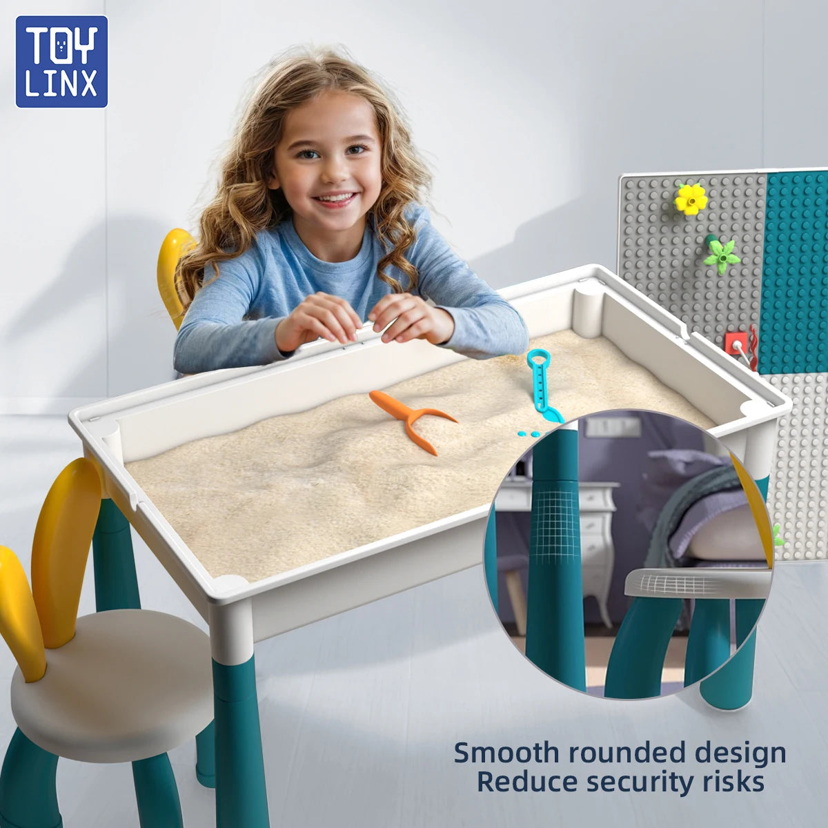 Large Size Blocks Compatible with Large Classic Blocks, Water Table,Sand Table and Blocks Table for Kids Activity Good Vibrations