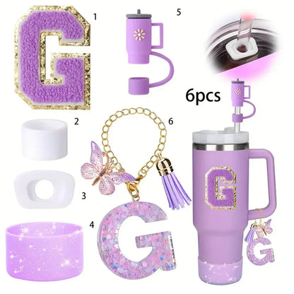 6PCS Cup Accessories Set for Stanley Cup  40oz tumbler with handle Including Silicone Straw Topper and Boot, Spill Proof Stopper Good Vibrations Adult Super Store