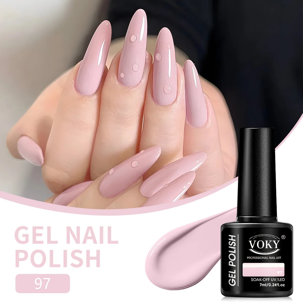VOKY 12 PCS Gel Nail Polish - Shiny Finish - Safe Ingredients - Suitable for Nail Trimming at Home and in Beauty Salons Good Vibrations
