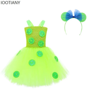 Anime Movie Disgust Anxiety Character Full Set Children Girl Sweet Cute Dress Halloween Carnival Party Stage Performance Costume Good Vibrations