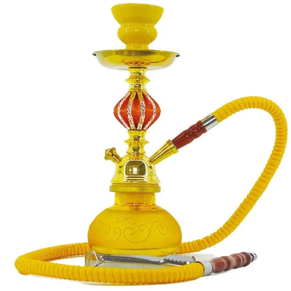 Black Blue Green Red White Yellow,10.6in\27cm Small,Single\Double Hose 1\2,Bar Shisha Full Set Luxury Smoking Pipe Hookah Set Good Vibrations