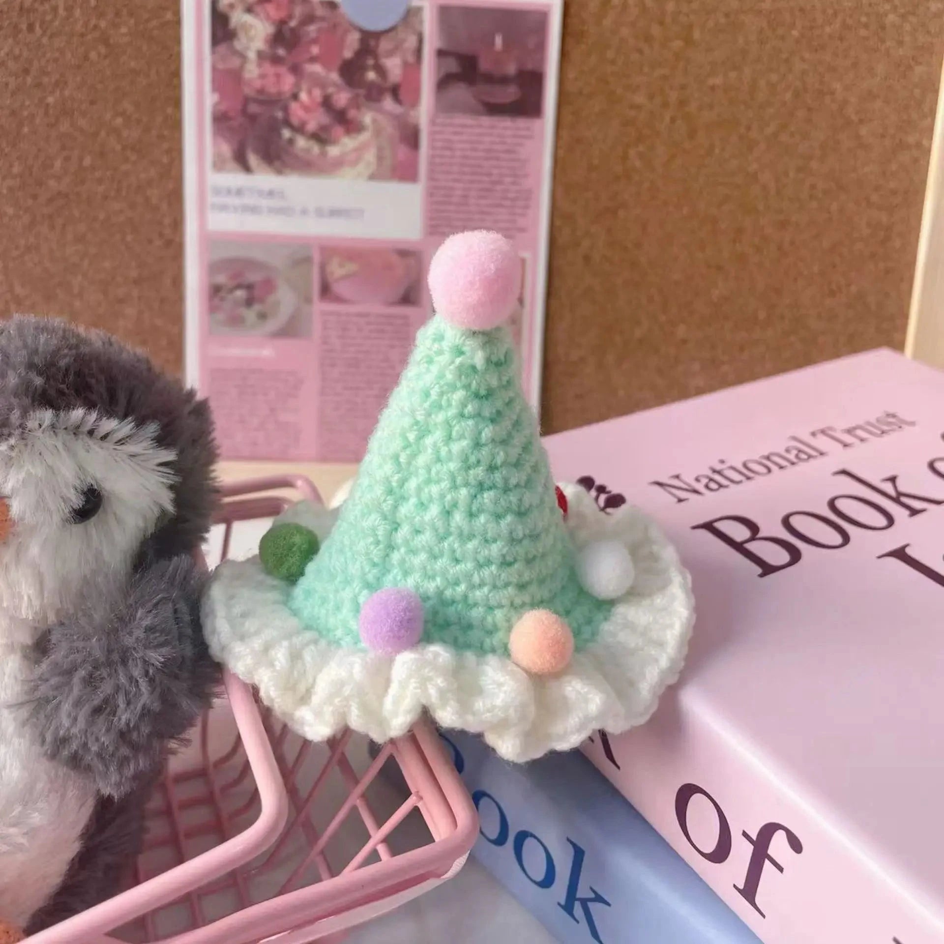 1pc Exquisitely Pet Hats Handmade Mini Pets Caps Crocheted Fashion Cats & Dogs Cute Pom-pom Photo Prop Pet Christmas Accessories Good Vibrations