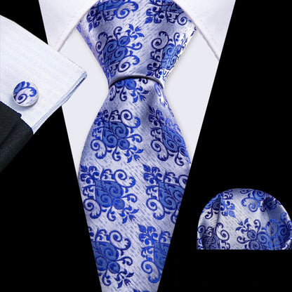 Mens Tie Ivory Red Green Blue Pink Geometric Solid Ties Hanky Cufflinks Set Necktie Formal Wedding Dinner Party Good Vibrations