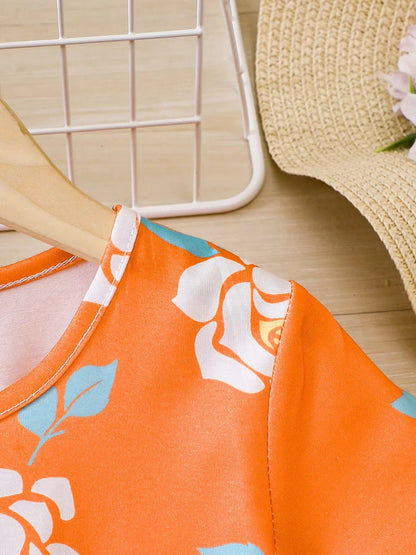 Girls' dress, children's clothing, summer casual dress, lightweight and breathable, suitable for girls aged 4 to 12. Good Vibrations