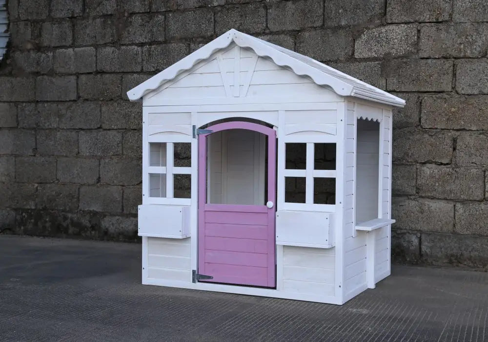 Outdoor Backyard Kindergarten Kids Role Play House Wooden Playhouse Kids Cubby House for Kids Good Vibrations