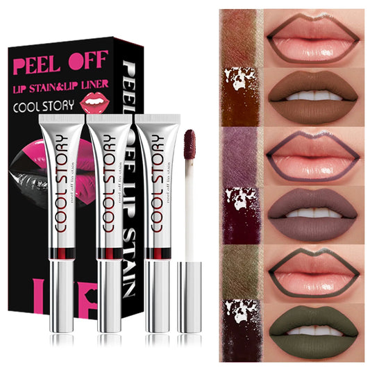 coolstory9 color tearing lip glaze matte long lasting color retention peelable lip liner lipstick non-stick cup lip color Good Vibrations