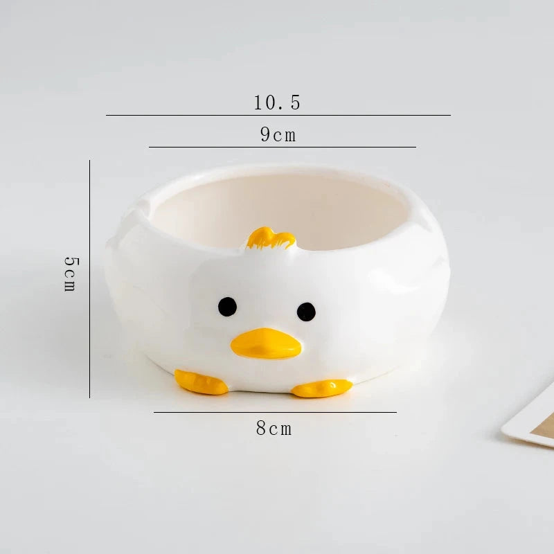 Cartoon Cute Duck Ceramic Decorative Ashtray Trend Personality Fashion Desktop Porch Home Decoration Storage Good Vibrations Adult Super Store