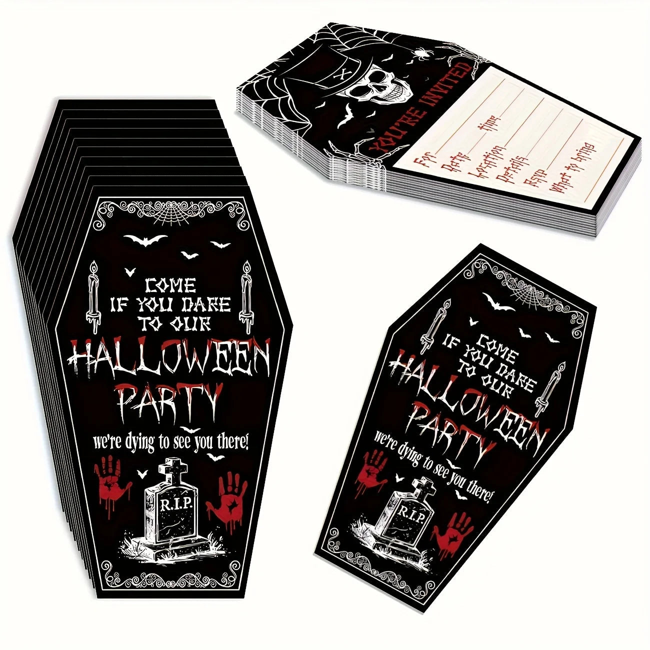 Halloween Party Invitations Ticket Scary Halloween Party Invitations We Are Dying to See You there Horror Birthday Invitations P Good Vibrations