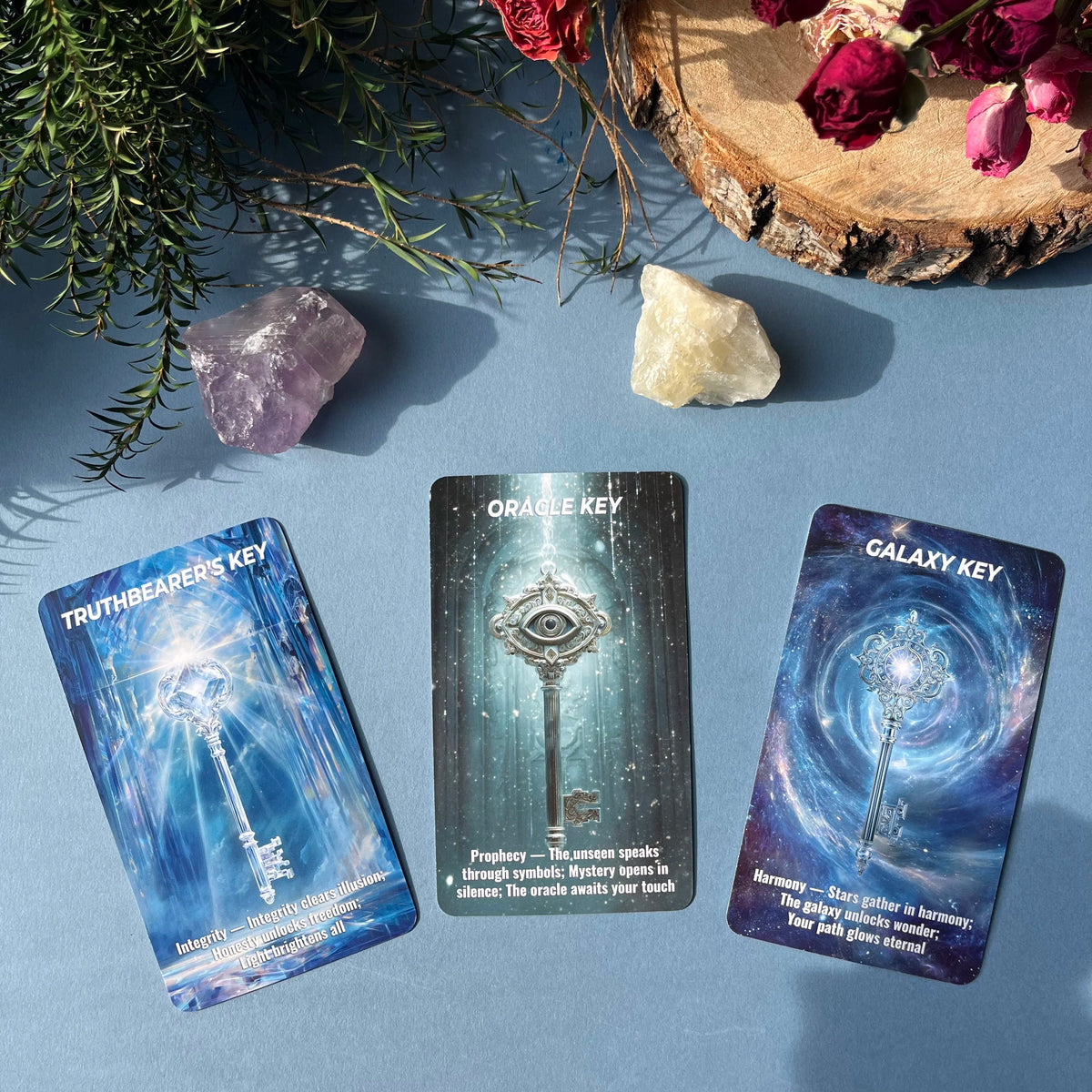 The Key Oracle Card Deck for Beginners, Oracle Card Tarot Set for Clarity, Choice,Life Direction, Fortune Telling Cards for Love Good Vibrations
