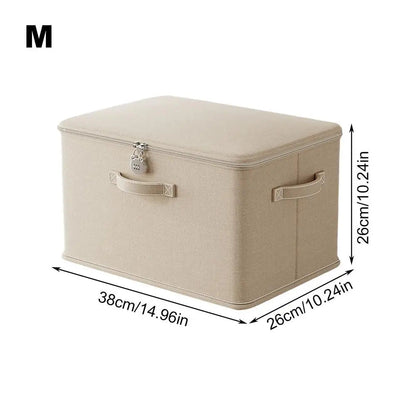 Large Storage Box with Lock Stackable Storage Container Secure with Handle Locking Organizing Bin Washable Shelf Baskets for Good Vibrations