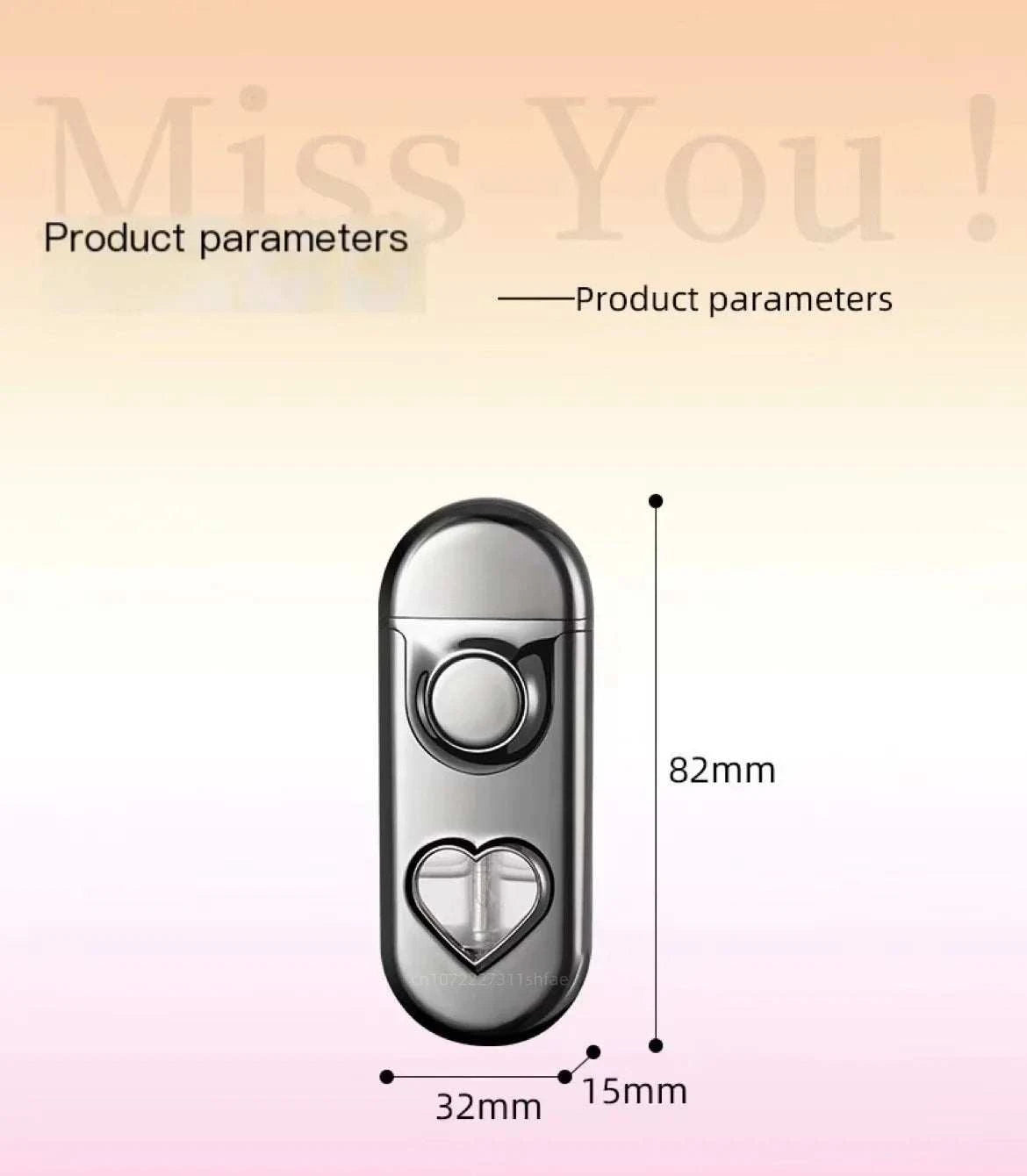 Metal Love Double Flame Butane Gas Lighter 