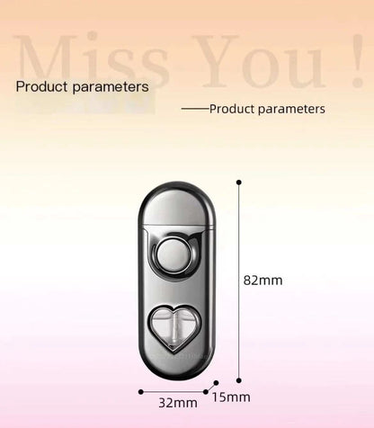 Metal Love Double Flame Butane Gas Lighter 