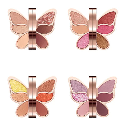 Butterfly Eye Shadow Six Color Eyeshadow Palette Easy to Color Glitter Matte Makeup Make-up For Women Korean Cosmetics Makeup Good Vibrations