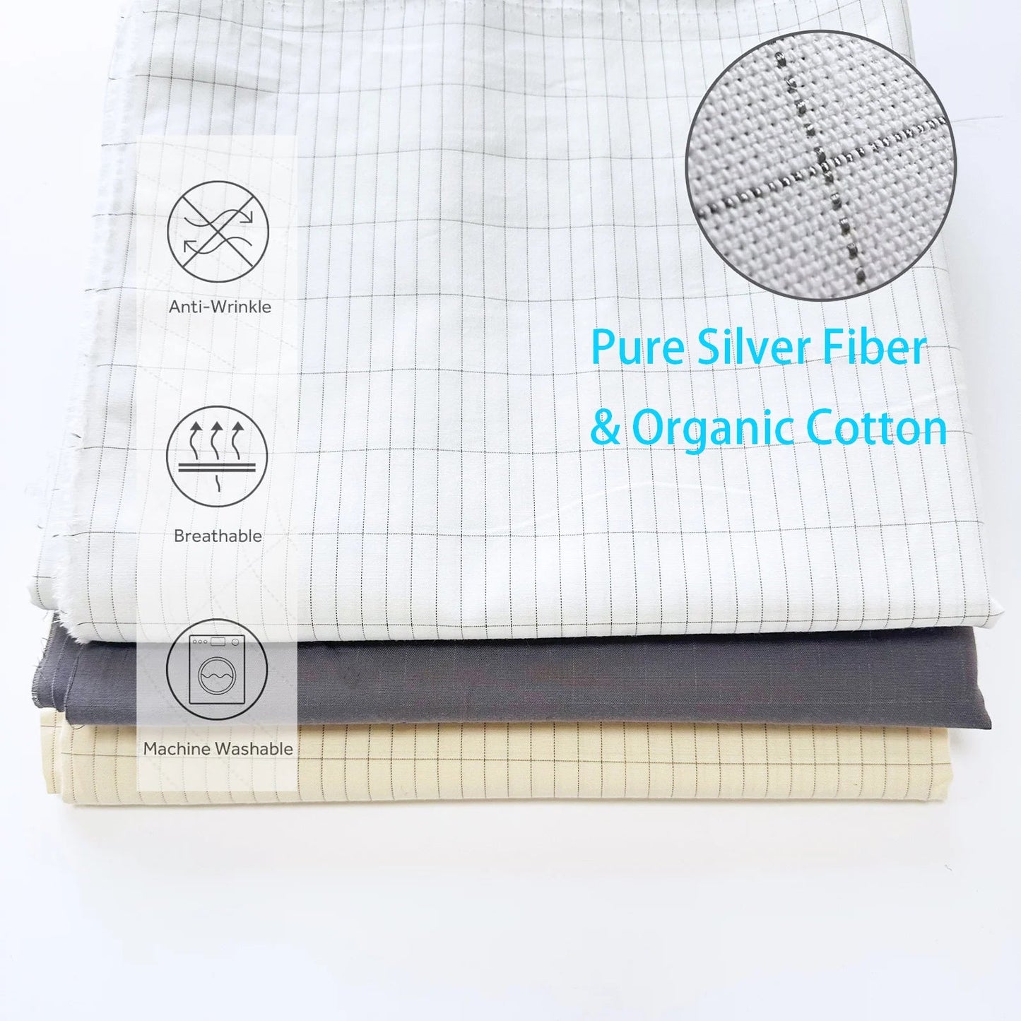 Earthing Fitted Bed Sheets Conductive Silver Fiber Grounded Bedsheet Anti-ESD Radiation Proof Release Electrostatic Good Vibrations