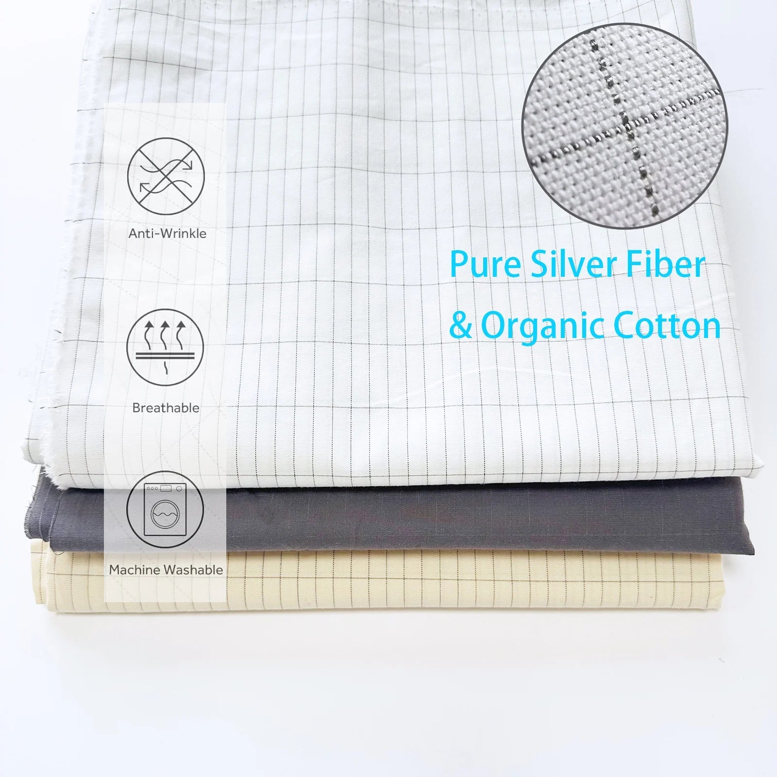 Earthing Fitted Bed Sheets Conductive Silver Fiber Grounded Bedsheet Anti-ESD Radiation Proof Release Electrostatic Good Vibrations