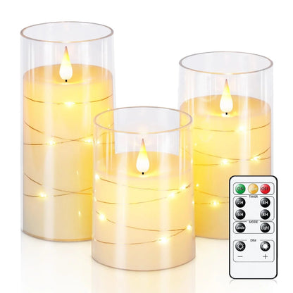 Electronic candles LED candles for home decoration LED light strips with remote control LED glass candles Christmas wedding part Good Vibrations
