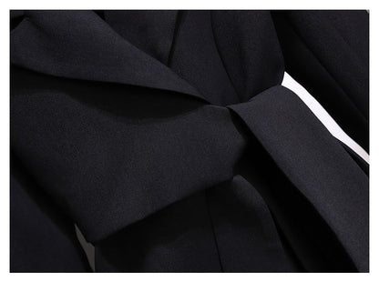 Blazer Women 2025 Spring New Fashion Women Clothing Suit Skirt Jacket Belt Waist Slim Suit Women Blazer Long Coat Black Blazers Good Vibrations