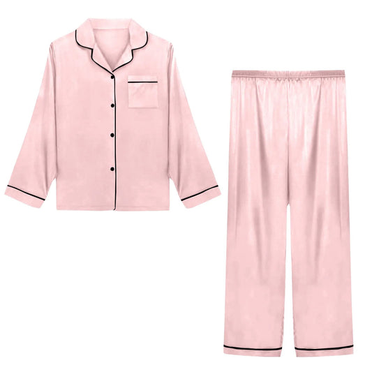 Women Pijama Sets Women Pajamas Sets Sexy Silk Polyester Female Pyjamas Home Clothing Sleepwear Long-sleeve Cardigan Set Good Vibrations