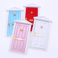 1PC Dollhouse Christmas Wooden Pointed Top Door And Square Door BJD Simulation Model For Miniature Furniture Scene Decoration Good Vibrations